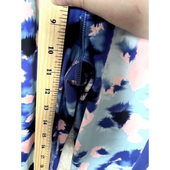 Zelo's Leggings Women's Size Small Tropical Colors Blue Workout Exercise Comfort - Picture 7 of 8